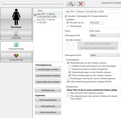 mtmCUBE Komplettpaket <p>In order to enable you to present a unified training quality across your different employees and in order to conserve your precious resource time, you can create standard plans in mtmCUBE once which match your patronage and your device equipment. These plans are then available at the push of a button during your everyday workflow, but can also be easily customized individually for each customer. Contrary to other training management systems, all training programs that are available in the cardio machines and strength devices that are equipped with the motion power console, can be displayed. This ensures that a good, target-oriented and varied training can be represented. Additionally, different training plans can be periodized, i.e. can come into effect in a pre-specified rotation.</p>
<p> </p>